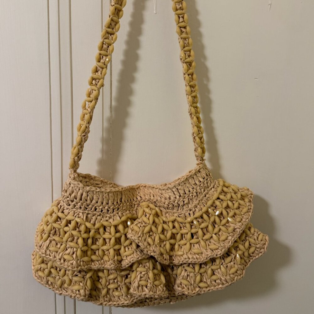 Zara ruffled bucket bag